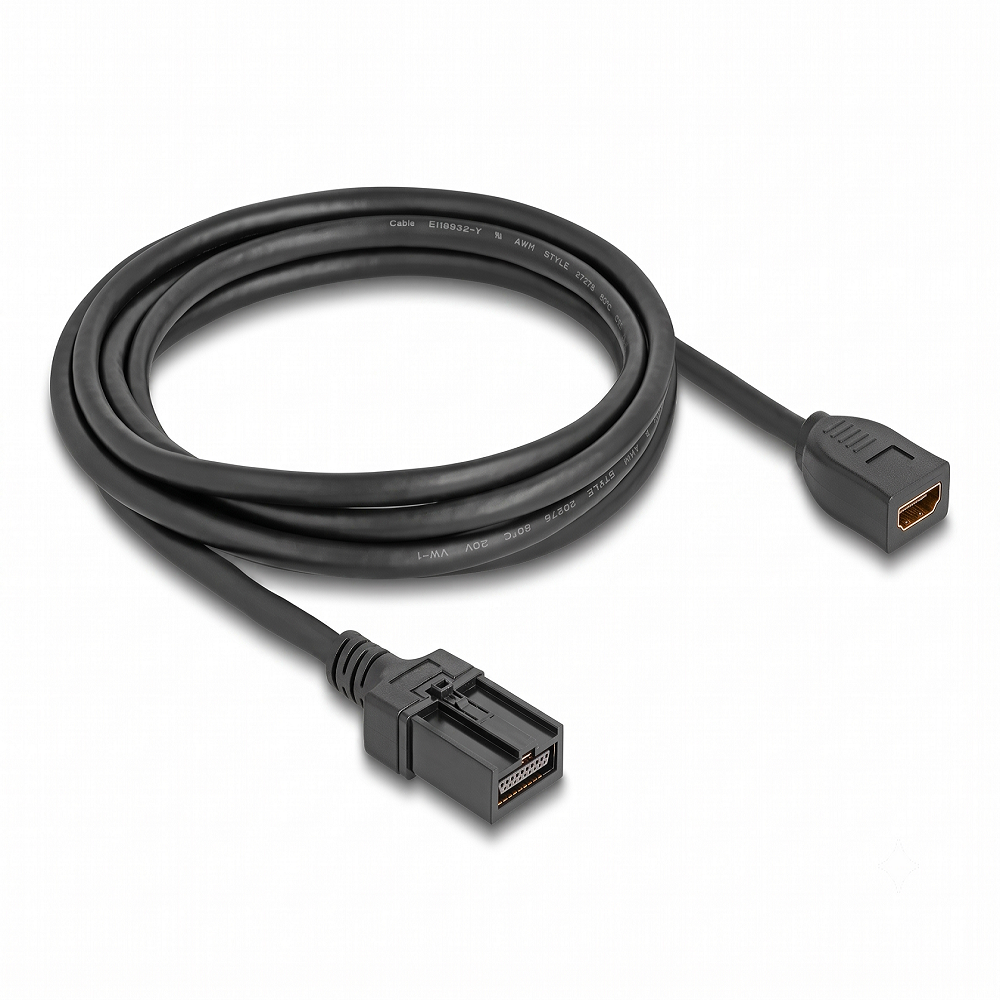 Metabee Automotive HDMI Type A Female to Type E Male 4K 60Hz Cable 3m