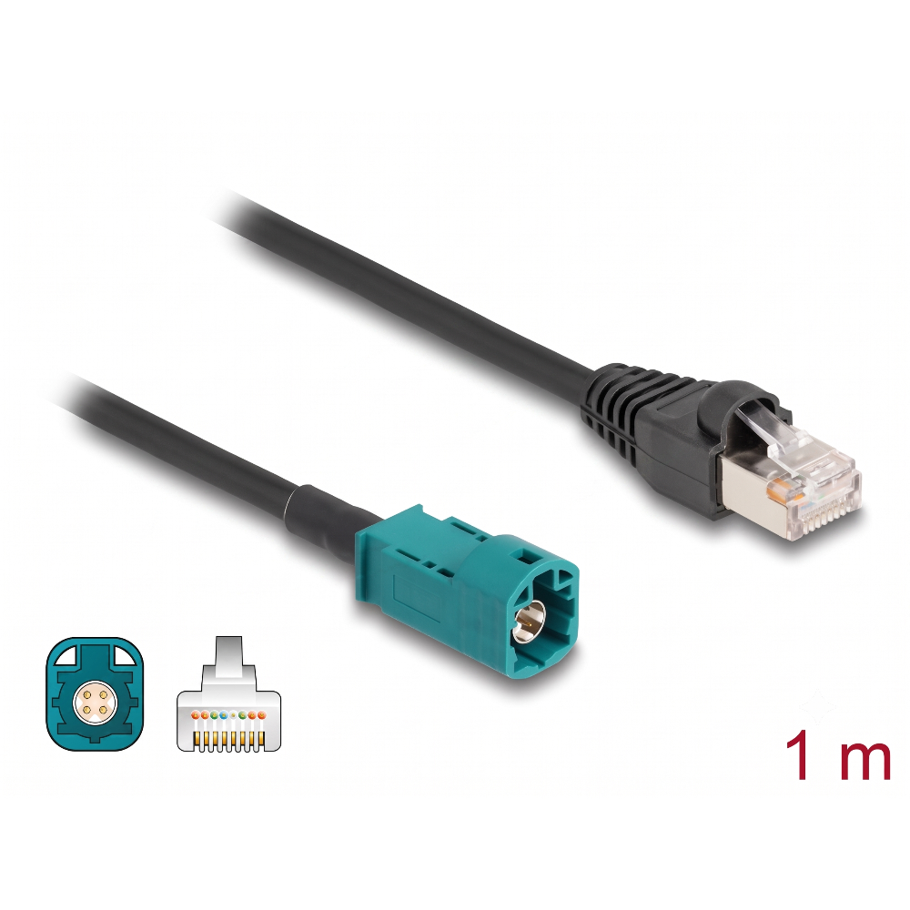 Metabee HSD Z Coded Male to RJ45 Male Cable High Speed Data Cable 1m