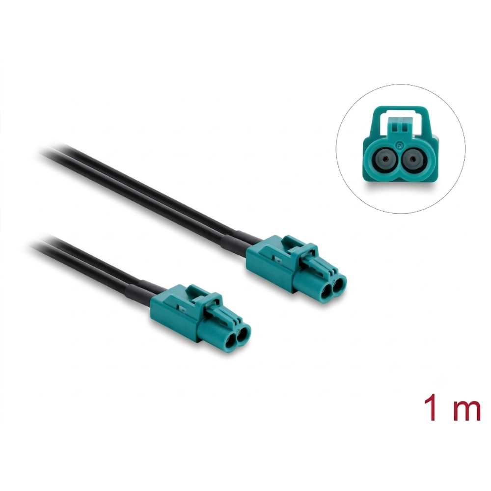 Metabee Mini Fakra HFM Dual Z Female to Female Cable, 1m