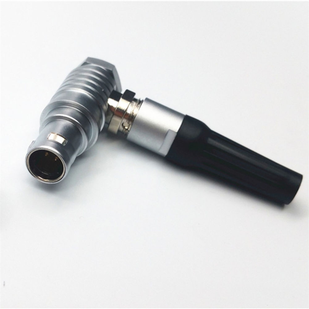 TPG.3B.302.CLAD10N B Series Push-Pull Connector with Cable Clamp, R/A Plug, 3B, 2 Male Pin, Cable Type, Solder, Collet Size 10, IP50