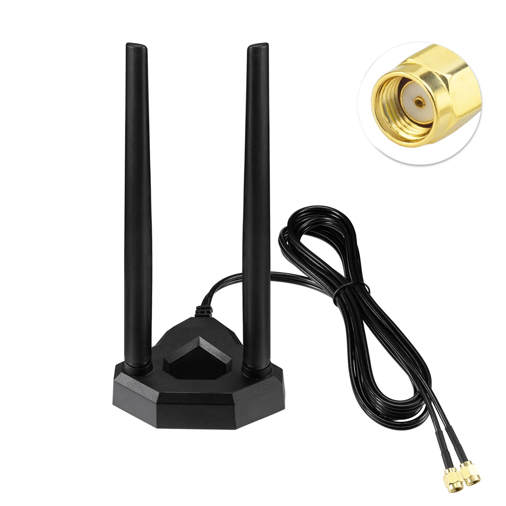 デュアルバンド WiFi アンテナ 2.4GHz 5GHz RP-SMA WiFi アンテナ PCI PCIe WiFi ワイヤレス ネットワーク ルーター用