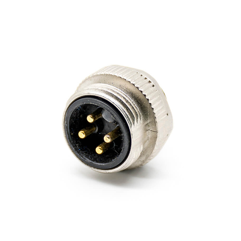 7/8 Molded Cable Connector Plug 4 Pin Straight Solder UnShielded