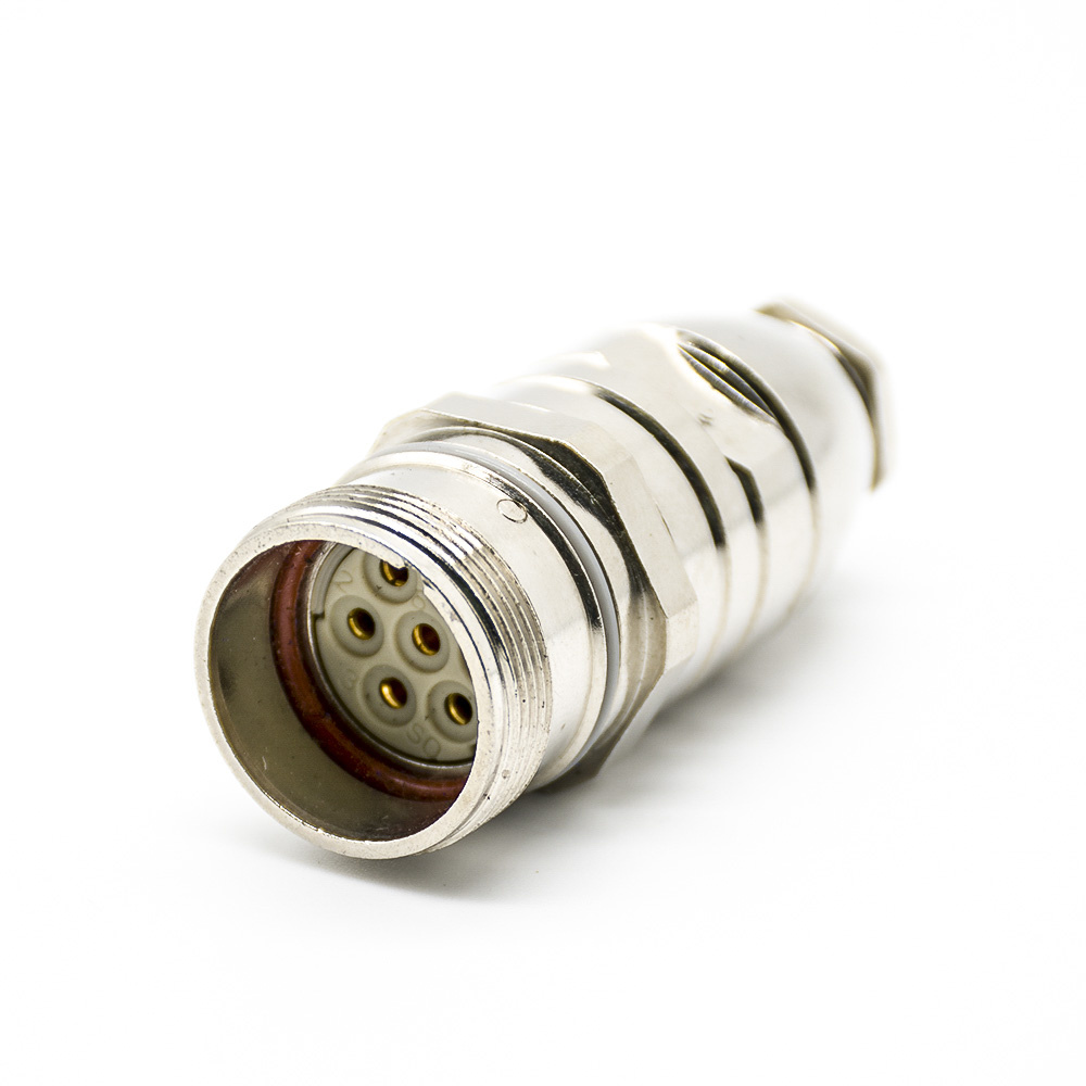 Circular Connectors M23 female straight plug 6 female pin A code screw contacts