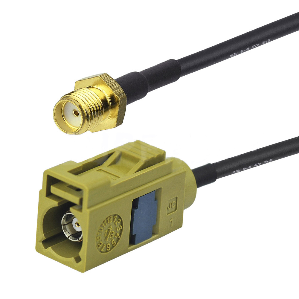 Câble SMA femelle vers Curry FAKRA Jack utilisant le câble coaxial RG174