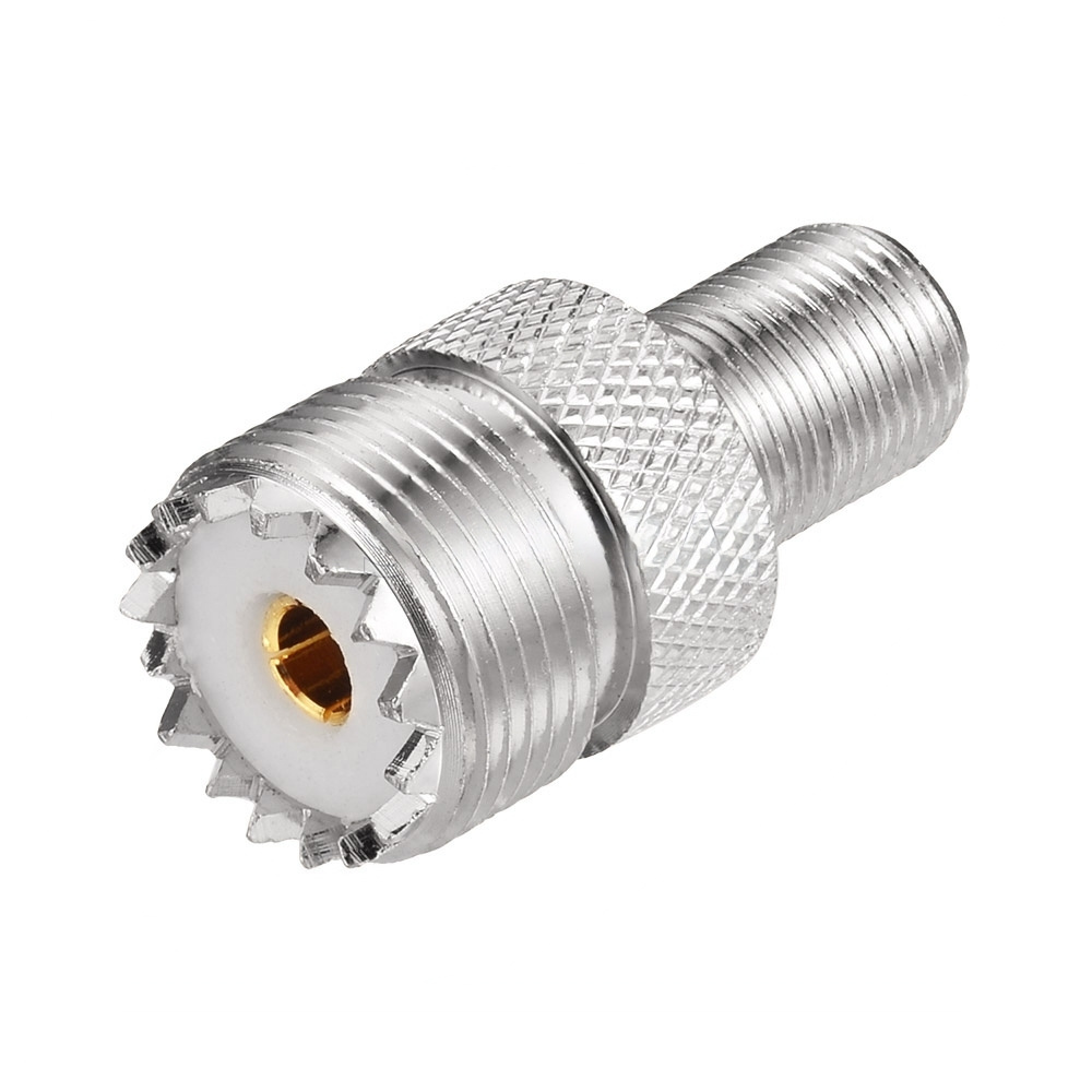 UHF FemaleをType F Femaleコックキ在玩家端口に适应接头适配器用于CB天线基座扫描器