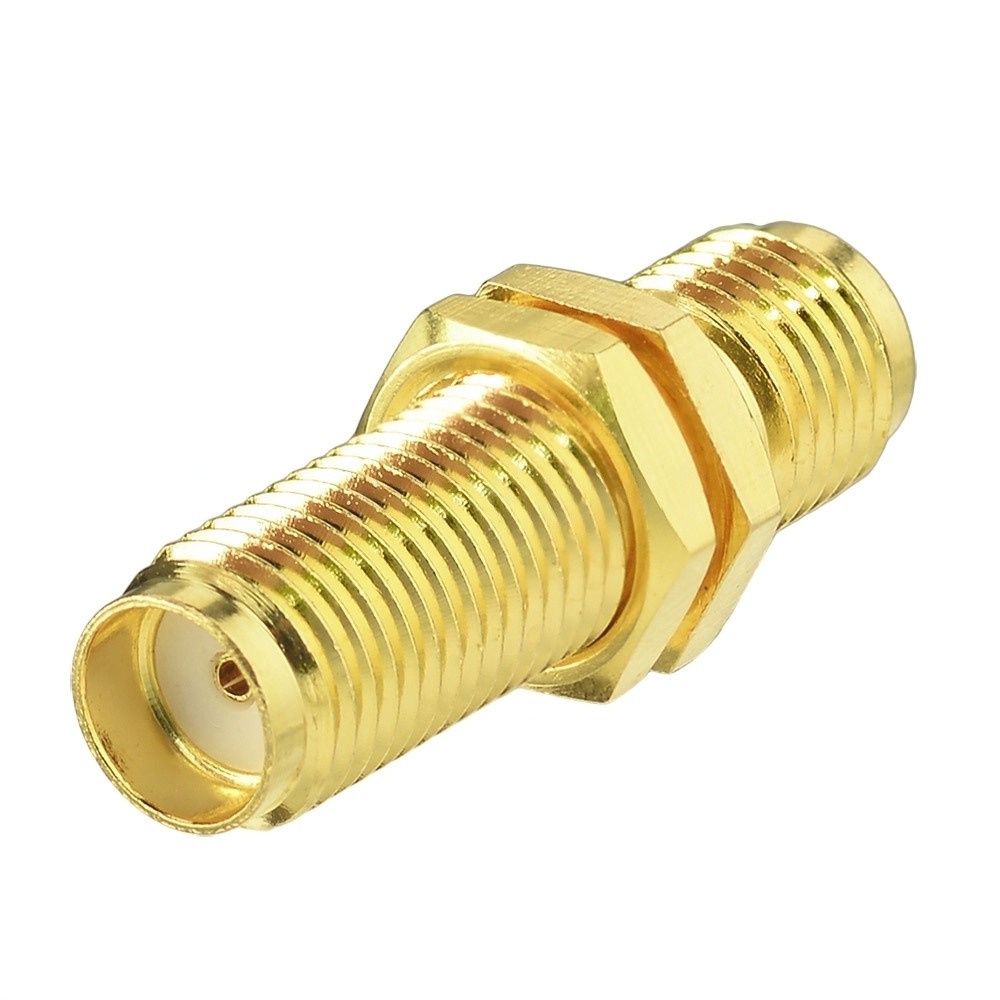 SMA Jack to SMA Jack female bulkhead straight RF Adapter connector goldplated