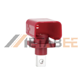 Single Stud Type Junction Blocks 200A Internal Screw (M8) Busbar with M6  Flange Mounting Red With Cap
