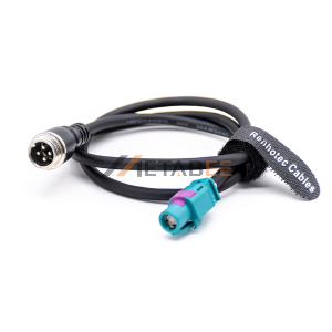 HSD 4P Z Coded Female to GX12 4P Plug Extension Cable 30CM