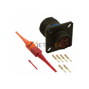 D38999 Series III Connector, D38999/20WB5PN Male Socket Flange, 5 Pin Crimp, N Orientation
