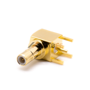 Coaxial Connector SMB Right Angle Jack Male Pin  Panel Mount Through Hole 50 Ohm
