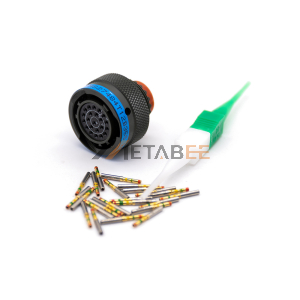 D38999 Series II Connector, MS27484T12B35S Female Plug In-line Cable, 22 Pin Crimp, N Orientation