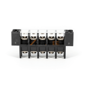Feed Through Type Barrier Terminal Block for UPS Battery 5 Circuts Pitch 11mm Black