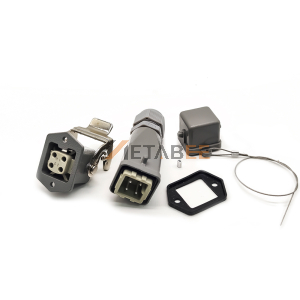 Heavy Duty Connector Assemblies H3A Top Entry M20 Bulkhead Mounting with Cover HA 3 Pin Cage Clamp Terminal