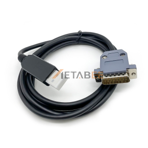 USB2.0 to DB15 Male 485 Serial Cable With 150cm Round Black Cable