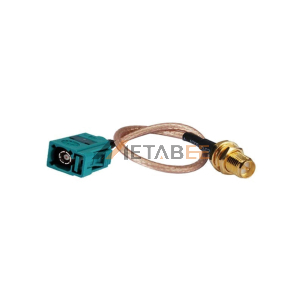 Fakra Jack to RP SMA Female Waterblue RF Cable Assembly With 30cm 50 Ohm RG316 Coax