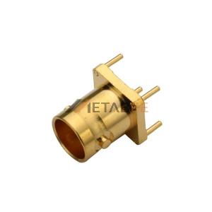 Coaxial Connector BNC Straight Jack PCB Mount Through Hole 50ohm Gold Plated