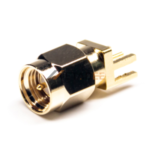 Coaxial Connector SMA Straight Male Male Pin Panel Mount Edge Mount 50 Ohm