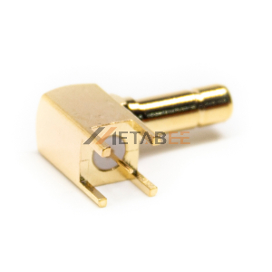 Coaxial Connector SMB Right Angle Jack Male Pin  Panel Mount Through Hole 50 Ohm