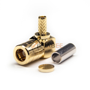 Coaxial Connector SMB Right Angle Male Crimp Type for RG316 50 Ohm