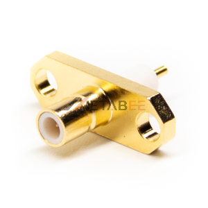 Coaxial Connector SMB Straight Jack Male Pin  Panel Mount Two Flange 50 Ohm
