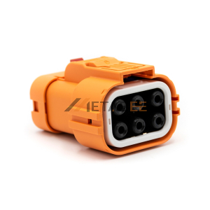 High Voltage Connector for HVIL System in EV 6 POS Plug 40A 6mm² Shielded Cable A Key Straight