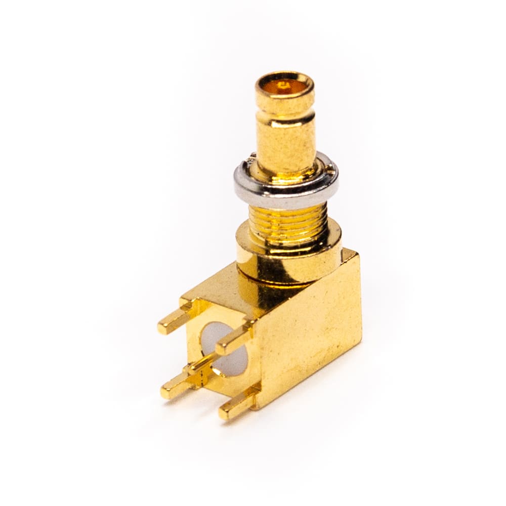 Dik Açı 1.0/2.3 DIN Jack Lehim Paneli Delikten Montaj 75ohm