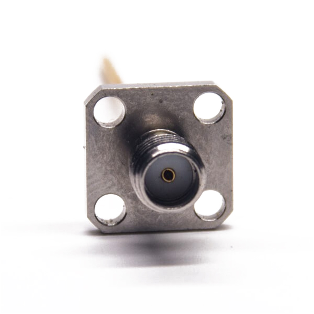 Coaxial Connector SMA Straight Jack Female Pin  Panel Mount Four Flange 50 Ohm