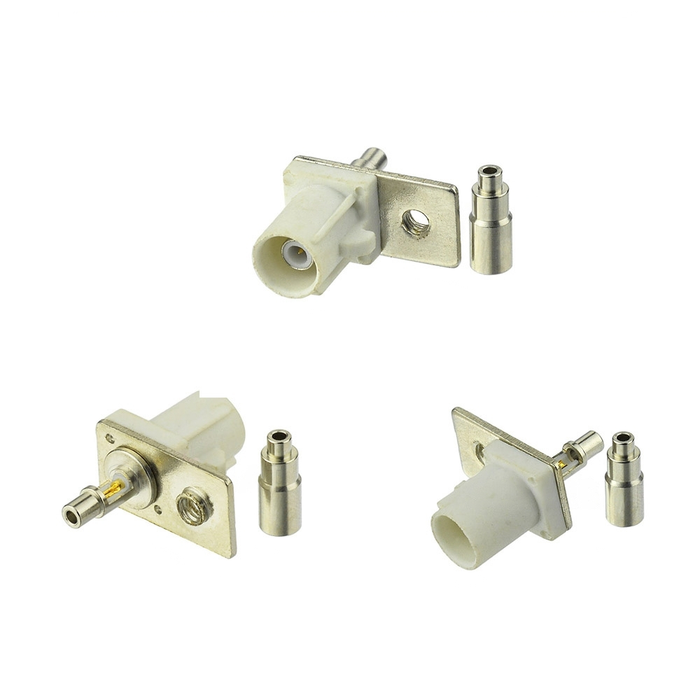 Fakra panel connector B type 1.13mm Straight 1 Hole Flange