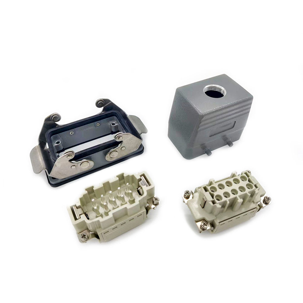 重载连接器组件 H10B 顶部接入 M20 隔板安装 HE 10 针笼式夹端子