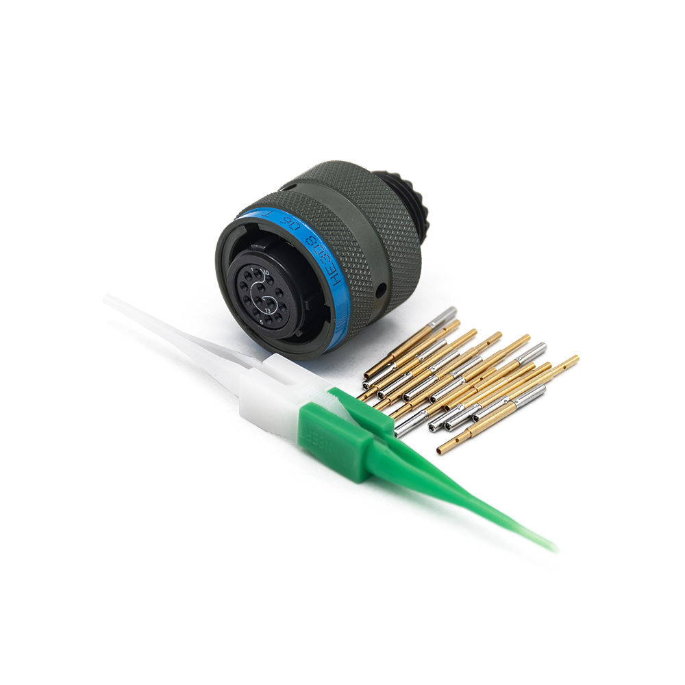 D38999 Series I Connector, HE30806T1135SN7 Female Plug Straight, 13 Pin Crimp, N Orientation