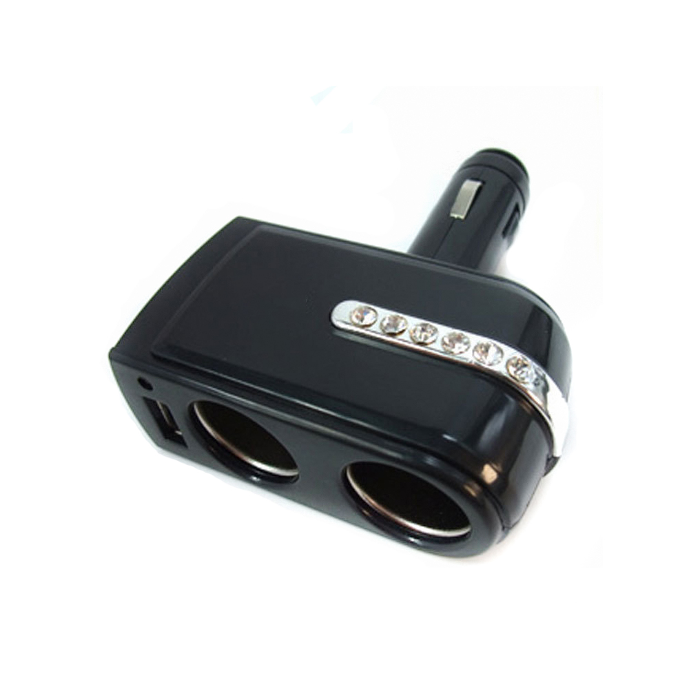 Adaptateur de prise allume-cigare double voie 12V24V avec Ports de chargement USB