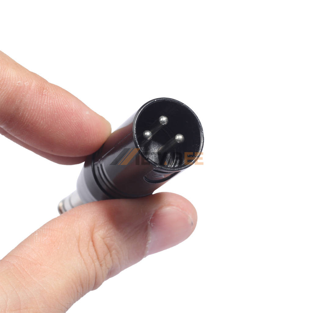 6.35mm male to 3 pin XLR male audio adapter