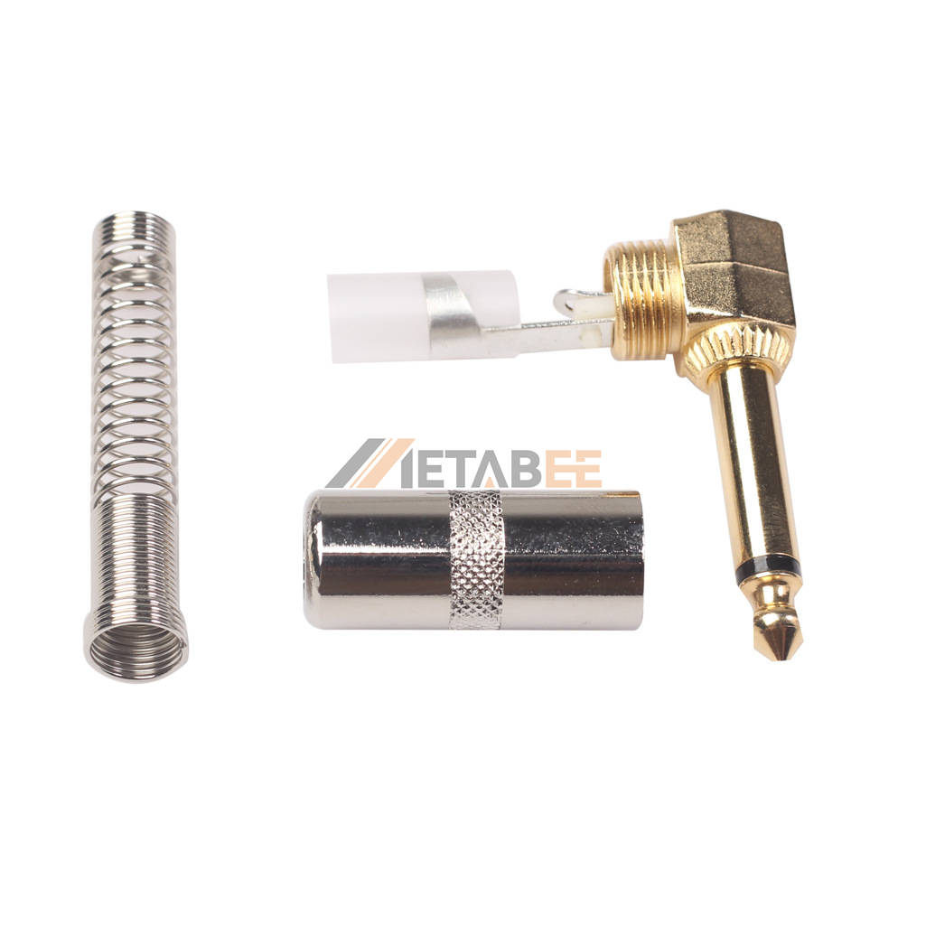 6.35mm 90 degree turn plug  audio/video male plug Gold Plating