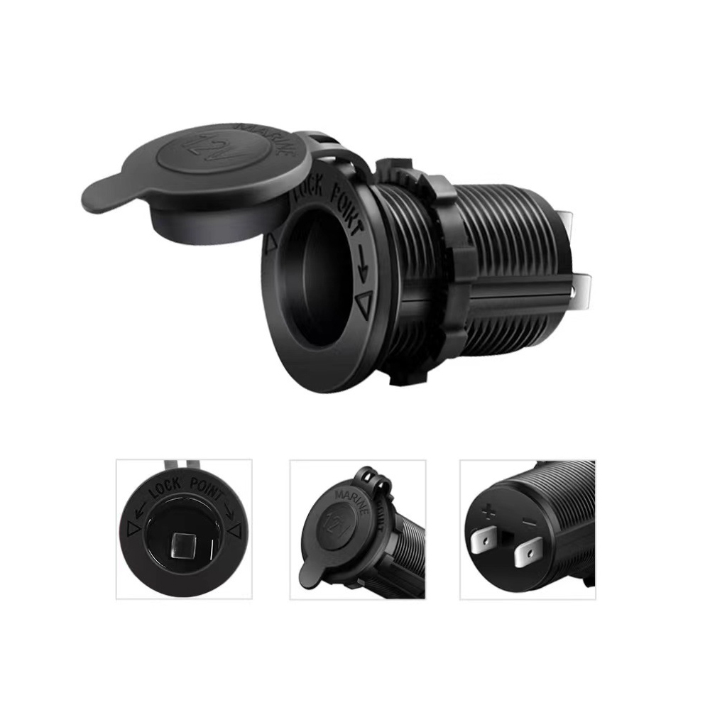 Prise allume-cigare de voiture étanche 12V, chargeur USB, adaptateur secteur