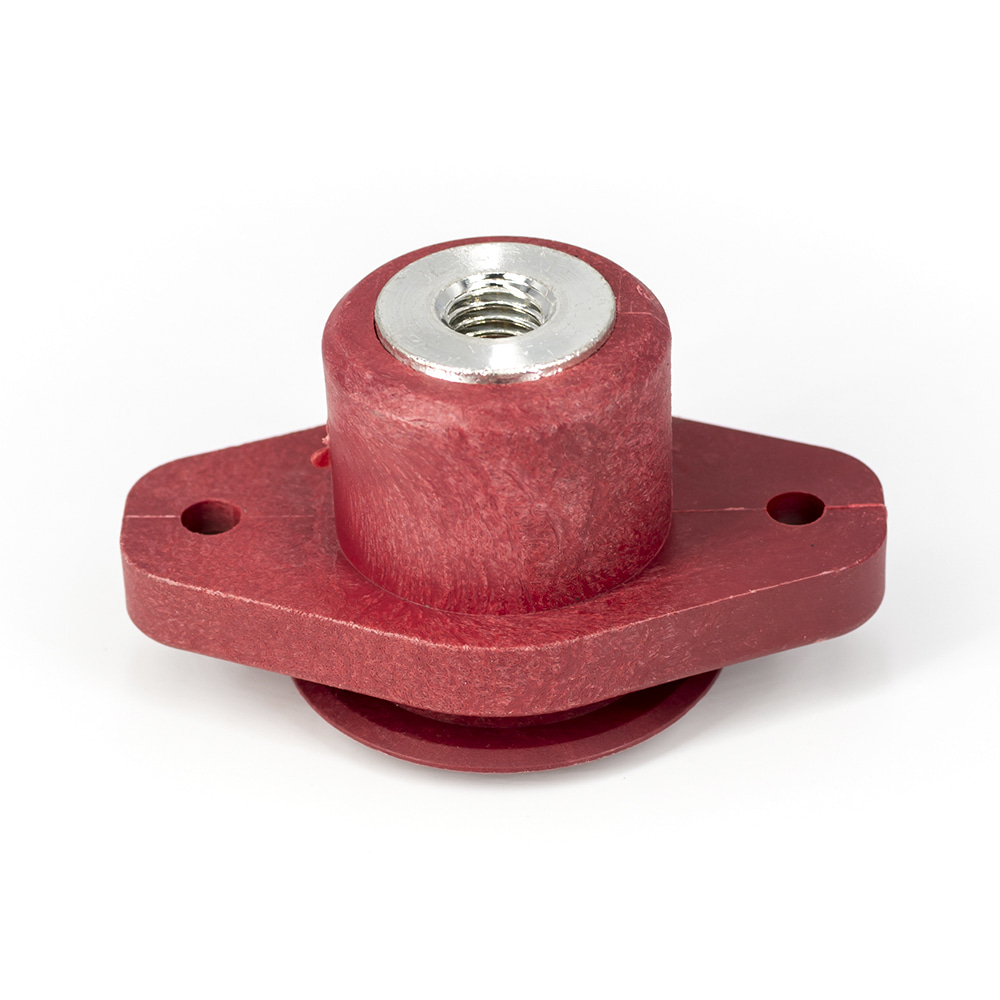 Single Stud Type Junction Blocks 500A Internal Screw (M8) Internal Screw (M8)  Flange Mounting Red