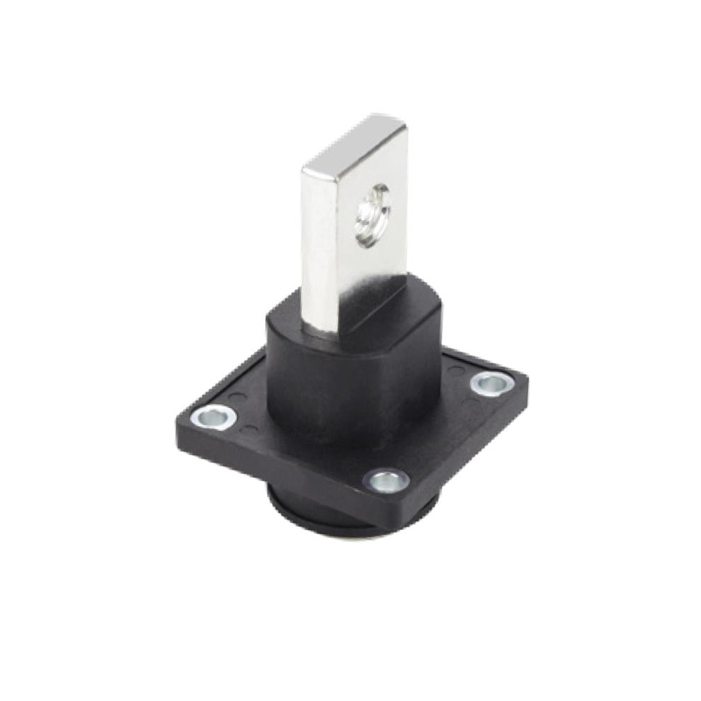 Single Stud Type Junction Blocks 300A Internal Screw (M10) Busbar with M10  Flange Mounting Black