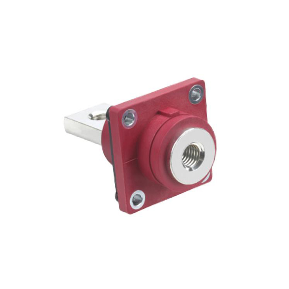 Single Stud Type Junction Blocks 300A Internal Screw (M10) Busbar with M10  Flange Mounting Red
