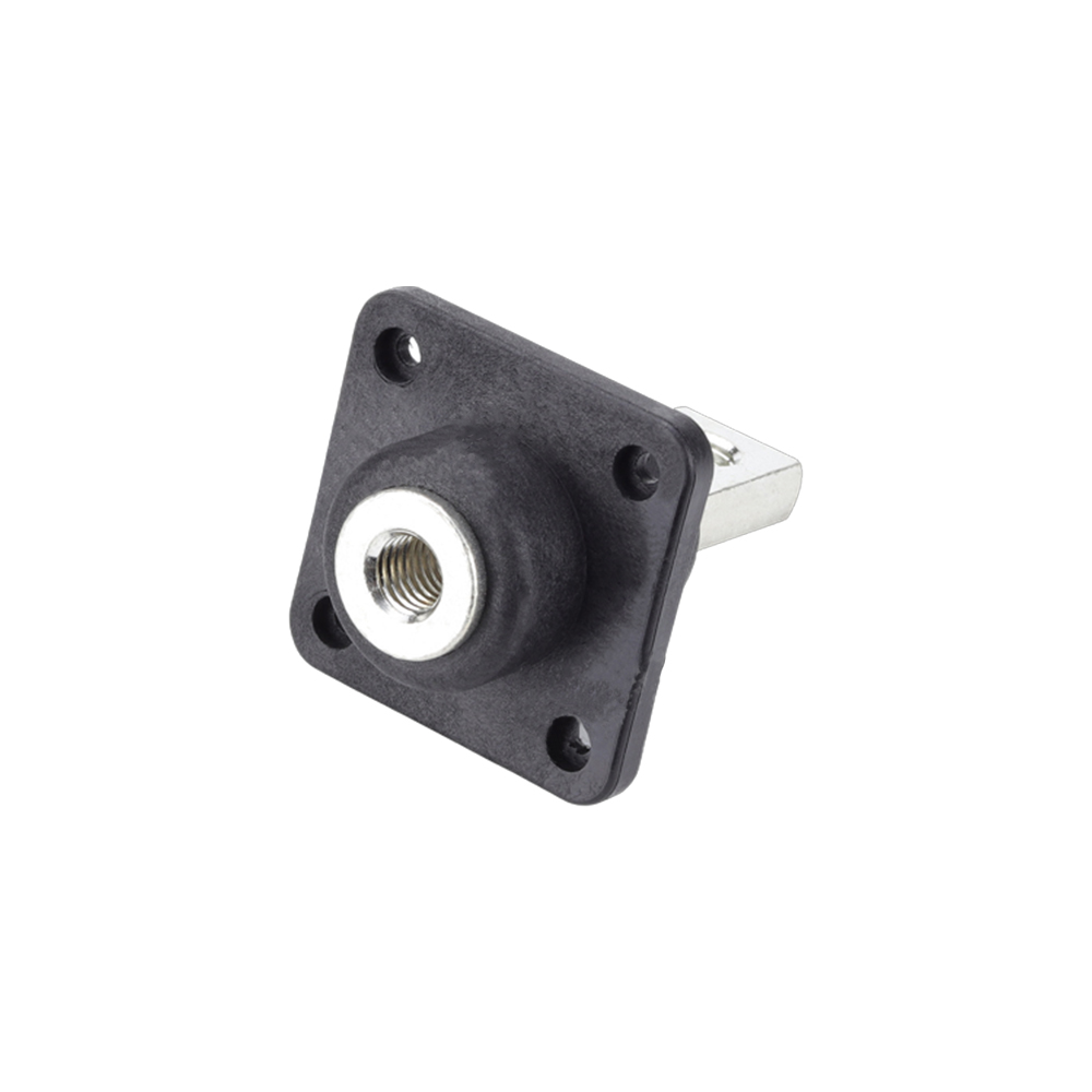 Single Stud Type Junction Blocks 500A  Internal Screw (M10) Busbar with M10  Flange Mounting  Black