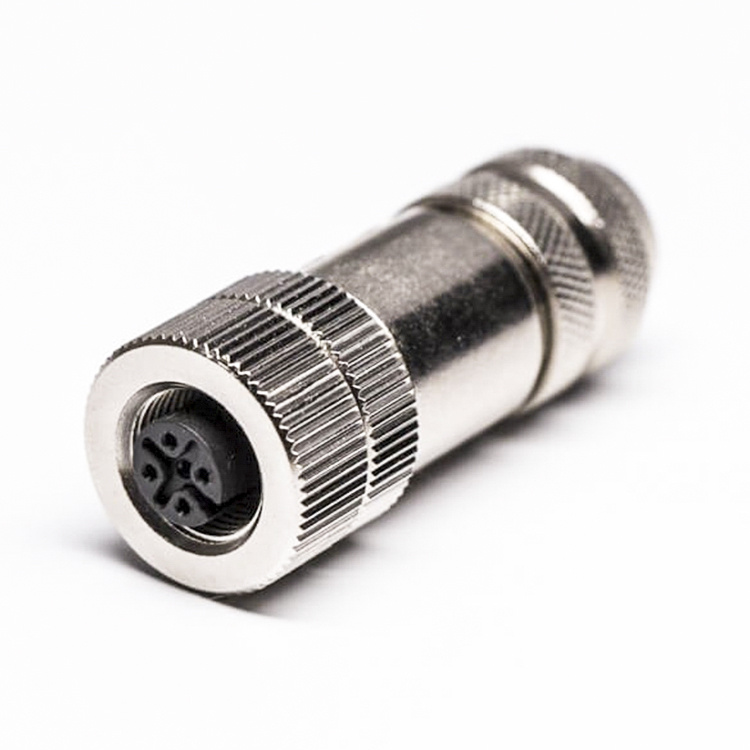 Circular Connectors M12 female straight plug 5 female pin A code screw contacts