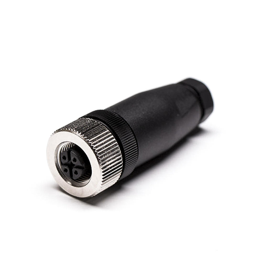 Circular Connectors M12 female straight plug 5 female pin B code screw contacts