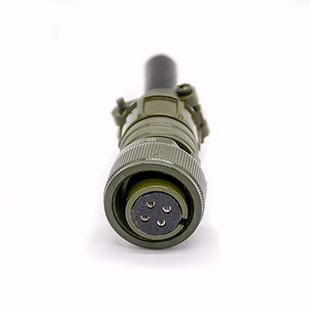 Threaded MS3106A14S-2S 4Pin Plug Female Straight Solder Cup