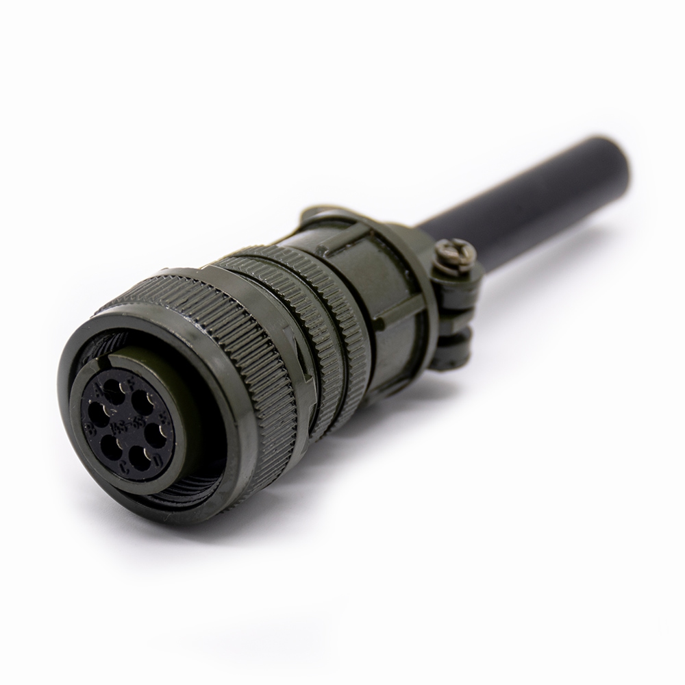 Threaded MS3106A14S-6S 6Pin Plug Female Straight Solder Cup