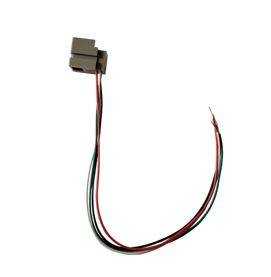 Metabee RJ9 4P4C Modular Jack, Stripped&Tinned Wire, Panel Mount, 26 AWG, UL 1061, PVC Coated, Grey