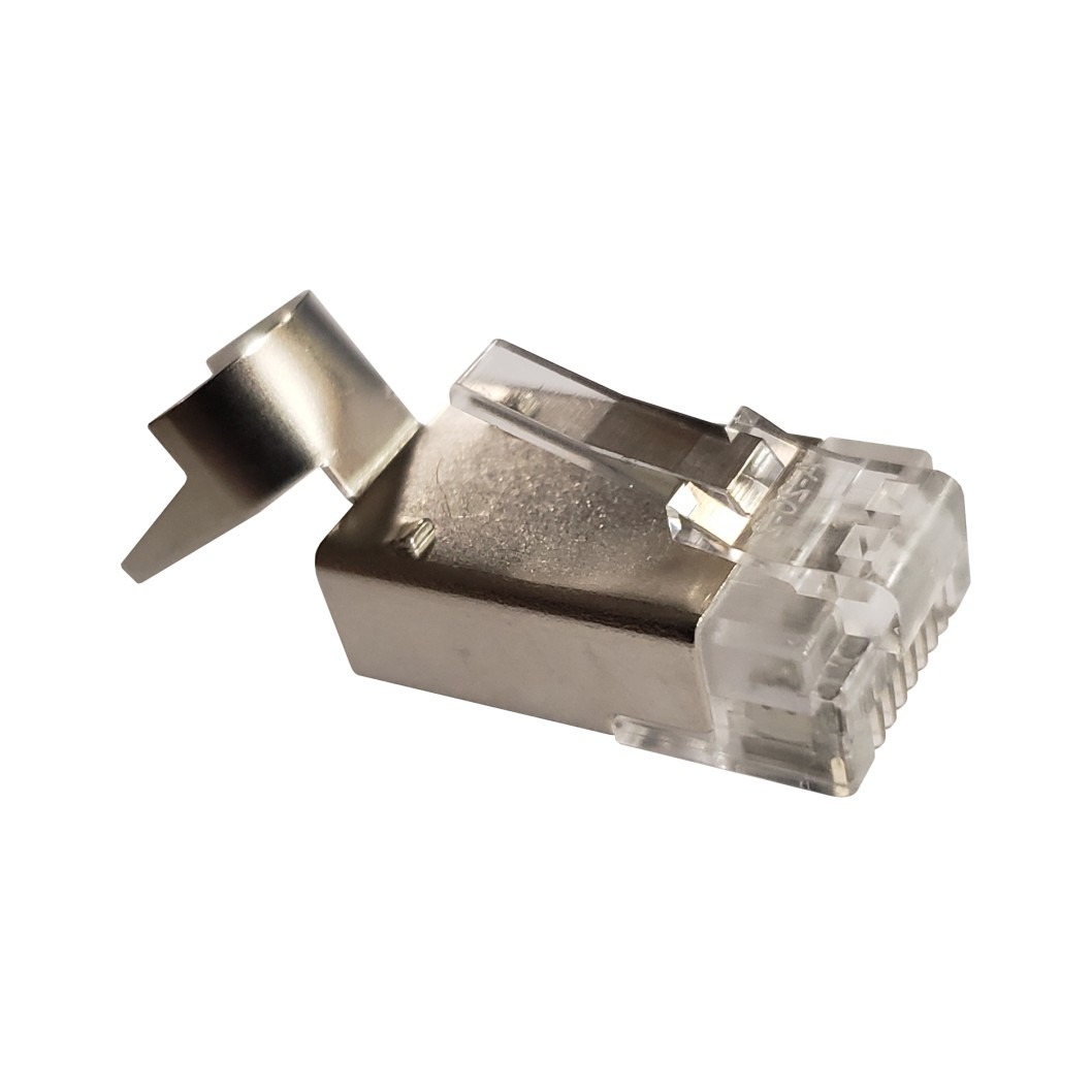 Metabee RJ45 8P8C Modular Plug for Solid Flat Cable, Shielded, Cat6, 21-23AWG