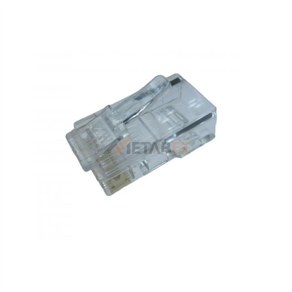 Metabee RJ50 10P10C Modular Plug for Stranded Round Cable, Unshielded, Cat3, 24-26AWG