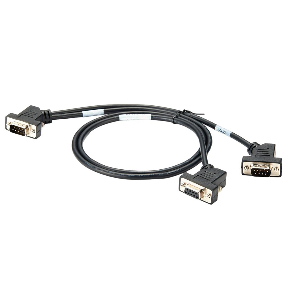D-SUB 9-Pin-Buchse auf D-SUB 9-Pin-Stecker-Can-Anschlusskabel mit 100 cm rundem, geteiltem schwarzem Kabel