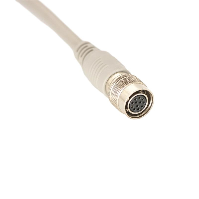 HR 12-Pin to HR10A-10p-12s HR 12 Pin Connector With 30cm Round White Cable