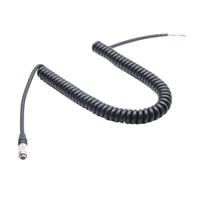 HR 8-Pin to 8 Pin Round HR25-7tp-8p Camera Accessories HR Cable With 50cm Round Coiled Black Cable