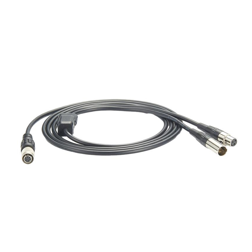 Mini XLR to HR Power Cable With 100cm Round Black Cable