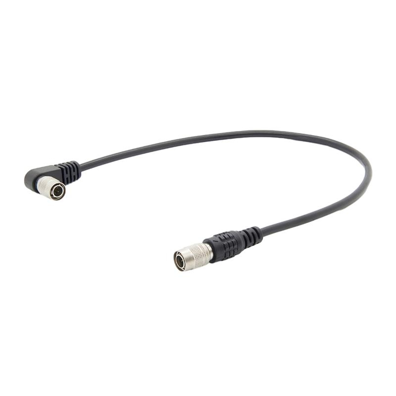 HR 6-Pin to HR 6-Pin HR 6 Pin Right Angle HRs HR10A-7p-6s Cable With 30cm Round Black Cable